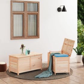 vidaXL Patio Cushion Box 39.4"x19.7"x22" Solid Wood Fir