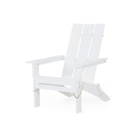 Gurekam Outdoor Acacia Foldable White Adirondack Chair