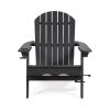 Kandyce Outdoor Acacia Wood Folding Adirondack Chair With Cup Holder