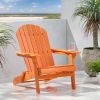 Cartagena Outdoor Acacia Wood AdirondackTangerine Chair