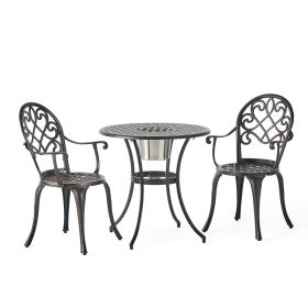 Palermo Copper Cast Aluminum 3pc Bistro Set