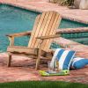 Milan Outdoor Acacia Wood Folding Adirondack Chair