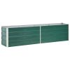 Garden Raised Bed Galvanized Steel 94.5"x15.7"x17.7" Green