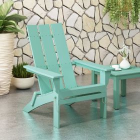 Classic Fruit Green Outdoor Solid Wood Adirondack Chair Garden Folding Leisure Chair