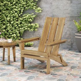 Outdoor Classic Natural Color Solid Wood Adirondack Chair Garden Lounge Chair