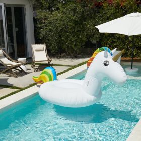 Large Unicorn Children's Inflatable Swimming Pool Float; Giant Swimming Pool Float; Swimming Pool Inflatable Amusement Facilities