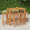 7 Piece Patio Dining Set Solid Wood Acacia