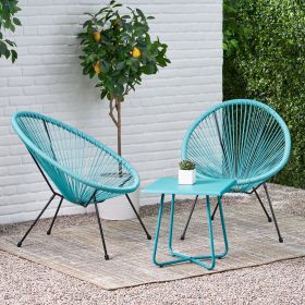 Sale Furniture Alexis Outdoor Woven Chair Teal+Black (Set of 2)