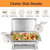 6 Sets Chafing Buffet Plate Outdoor Food Warmer Chafer Buffet Plate