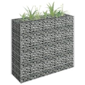 vidaXL Gabion Raised Bed Galvanized Steel 35.4"x11.8"x35.4"