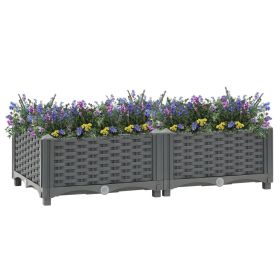 vidaXL Raised Bed 31.5"x15.7"x9.1" Polypropylene