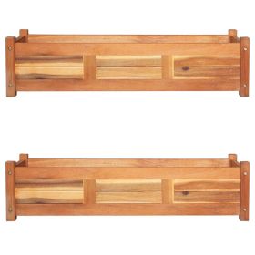 vidaXL Garden Raised Beds 2 pcs Acacia Wood 39.4"x11.8"x9.8"