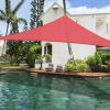 5x5x5m Triangle Sun Shade Sail 1 Pack 22'x22'x22' Triangle Sun Shade Sail Watermelon Red 97% UV Block Commercial Events Carpark Swimming Pool Camping