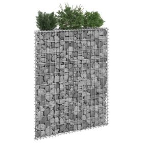 vidaXL Trapezium Gabion Raised Bed Galvanized Steel 31.5"x7.9"x39.4"