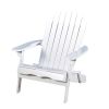 Milan Outdoor Acacia Folding White Adirondack Chair