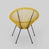 Great Deal Furniture Alexis Outdoor Woven Chair Yellow+Black (set of 2)