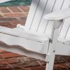 Milan Outdoor Acacia Folding White Adirondack Chair