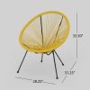 Great Deal Furniture Alexis Outdoor Woven Chair Yellow+Black (set of 2)