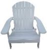 Milan Outdoor Acacia Folding White Adirondack Chair