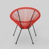 Great Deal Furniture Alexis Outdoor Woven Chair Orange+Black (set of 2)