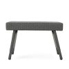 Akehurst Outdoor Gray Wicker Adjustable Folding Side Table