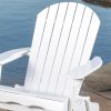 Milan Outdoor Acacia Folding White Adirondack Chair