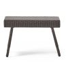 Akehurst Outdoor Brown Wicker Adjustable Folding Side Table