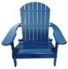 Milan Outdoor Acacia Folding Blue Adirondack Chair