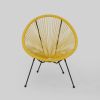 Great Deal Furniture Alexis Outdoor Woven Chair Yellow+Black (set of 2)