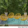 Great Deal Furniture Alexis Outdoor Woven Chair Yellow+Black (set of 2)