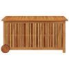 Patio Storage Box with Wheels 44.5"x19.7"x22.8" Solid Wood Acacia