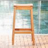 Olina Honey Eucalyptus Wooden Outdoor Dining Stool