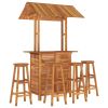 5 Piece Patio Bar Set Solid Wood Acacia