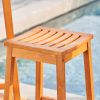 Olina Honey Eucalyptus Wooden Outdoor Dining Stool