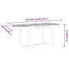 Patio Table 78.7"x39.4"x29.5" Solid Wood Eucalyptus