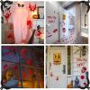 Halloween Decorative Bloody Window Handprint Footprint Wall Floor Stickers for Halloween Party