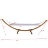 1-Person Hammock with Stand Set for Outside &amp; Inside; Indoor Outdoor Standalone; plywood+canvas