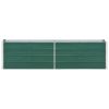 Garden Raised Bed Galvanized Steel 94.5"x15.7"x17.7" Green