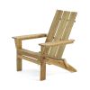 Outdoor Classic Natural Color Solid Wood Adirondack Chair Garden Lounge Chair