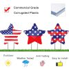 8Pcs 4th of July Yard Signs with Stakes Patriotic Star Ornament for Garden Decor