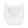 Outdoor Classic White Solid Wood Adirondack Leisure Seat Can Put Cup Holder Can Put Umbrella