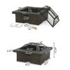 Bunce Outdoor Lightweight Concrete Wood Burning Square Fire Pit; Gray