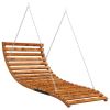 Swing Bed Solid Bent Wood with Teak Finish 45.3"x57.9"x18.1"