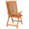 Folding Patio Chairs 2 pcs Solid Wood Eucalyptus