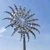 Outdoor Metal Windmill For Yard And Garden Decoration, Dynamic Wind Sculpture, Easy To Install, Beautiful And Durable, Wind Power Rotates Sculpture