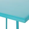 Doris Outdoor Modern 18" Steel Desk Side Table Teal