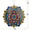 1pc 3D Hanging Wind Spinner Outdoor Decor For Garden Wind Chimes Metal Yard Spinners 3D Stainless Steel Spinner Gifts Mandala 3D Spinner With 360° Rot