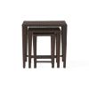 Brown Wicker Nested Side Tables (Set of 3)