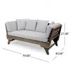 Gray Acacia soil Convertible Outdoor Sofa Daybed