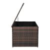 71*71*60.5cm Square Brown Gradient Iron Frame Can Be Stored Rattan Locker